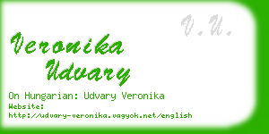 veronika udvary business card